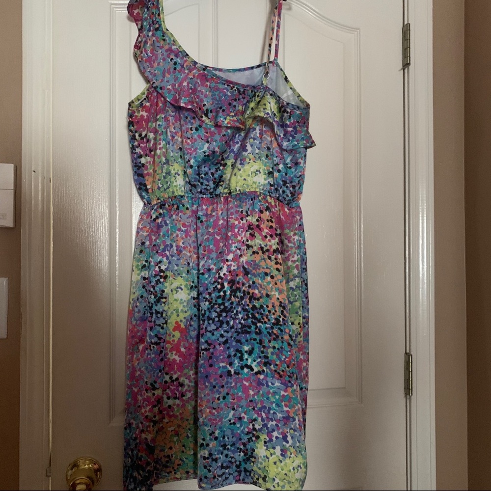 Multicolored vibrant dress.